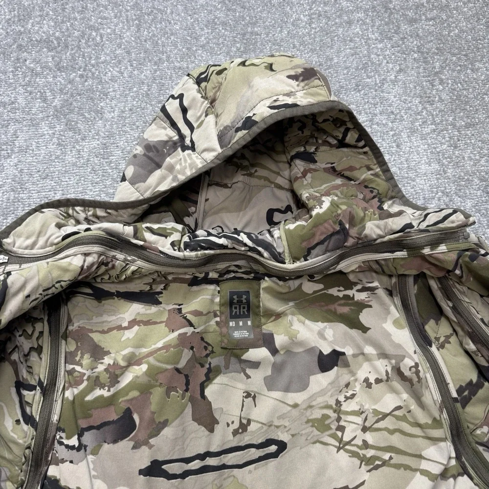 Under Armour Ridge Reaper 23 2-in-1 Jacket Medium Camo Hunting Removable Sleeves - Picture 7 of 15